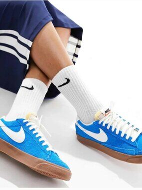Nike Blazer Low '77 Photo Blue Gum Low Top Sneakers Women’s Size 9.5 EUR 41
